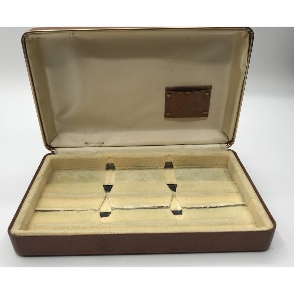 Vintage Box Case Fish Fishing Faux Leather Storage‎ Decorative Brown - Picture 7 of 7